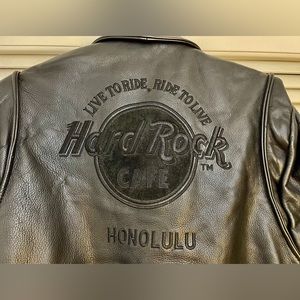 Hard Rock Cafe Honolulu Leather Jacket Size Medium
